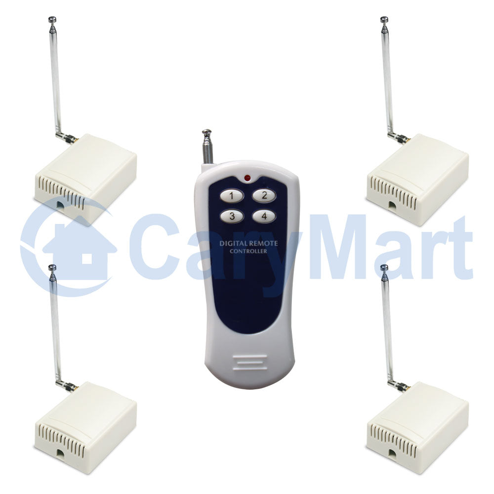 Commutateur de télécommande sans fil CC 12V 4ch 433 MHz | Émetteur 433 MHz  | Télécommande sans fil