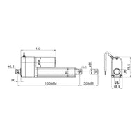 Vérin électrique 2000N 200kg course 30MM actionneur linéaire avec potentiomètre intégré (Modèle 0041661)