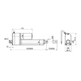 Vérin électrique 2000N 200kg course 50MM actionneur linéaire avec potentiomètre intégré (Modèle 0041662)