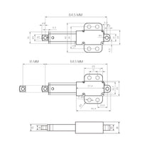 Vérin électrique miniature léger & durable course 10MM fonctionne avec CC 6V 12V 24V (Modèle 0041741)