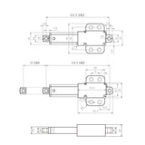 Vérin électrique miniature léger & durable course 10MM fonctionne avec CC 6V 12V 24V (Modèle 0041741)