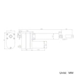 Vérin électrique industriel lourd course 50MM actionneur linéaire 12000N 1200kg (Modèle 0041901)