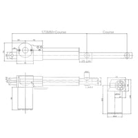 Kit de télécommande de actionneur linéaire électrique industriel 12V 24V 1300 lbs 6000N (Modèle 0043080)