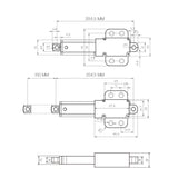 Vérin électrique miniature léger & durable course 150MM fonctionne avec CC 6V 12V 24V (Modèle 0041749)