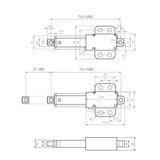 Vérin électrique miniature léger & durable course 25MM fonctionne avec CC 6V 12V 24V (Modèle 0041744)