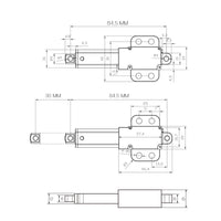 Vérin électrique miniature léger & durable course 30MM fonctionne avec CC 6V 12V 24V (Modèle 0041745)