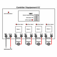 5 Kilomètres Télécommande 433 MHz Longue Portée Avec 4 Voies Sortie CC (Modèle 0020224)