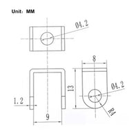 Support de montage fixe F pour verin électrique (Modèle 0043009)