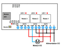 Interrupteur de commande sans fil intelligent WiFi pour porte de garage électrique avec fonction de chronométrage (Modèle 0022008)