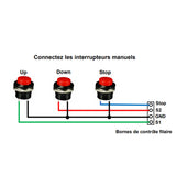 Interrupteur sans fil DC 12V 24V 30A RF pour vérin électrique haute puissance (Modèle 0020512)