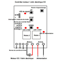 Récepteur Relais Sans Fil 9V 12V 24V 433Mhz 1 Voie Pour Moteur Store Électrique Mode Inversion (Modèle 0020323)