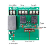 CA 110V 220V Kit Émetteur Récepteur Porte de Garage avec Sortie Relais (Modèle 0020333)