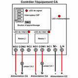 Émetteur Récepteur Radio Longue Portée 5KM - 2 Voies CC 6V/9V/12V/24V (Modèle 0020687)