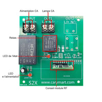 Interrupteur Mural 433mhz avec Télécommande Sans Fil Pour Ampoules CA 220V (Modèle 0020545)