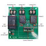 Interrupteur Recepteur Radio Avec Sortie CA 220V et 4 Modes Contrôle