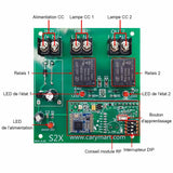 Interrupteur Télécommande pour Éclairage Extérieur Sortie CC à 2 Canaux
