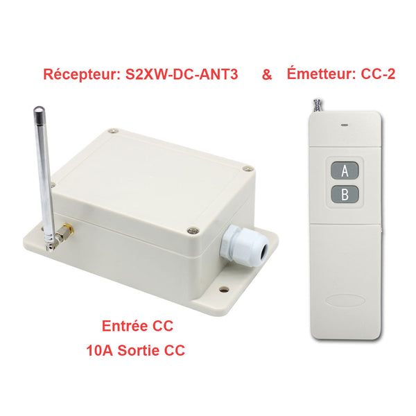 Interrupteur Télécommande pour Éclairage Extérieur Sortie CC à 2 Canaux