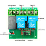 Kit de télécommande RF à une télécommande et trois récepteurs CA avec sortie haute puissance 30A (Modèle 0020747)