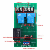 Kit télécommande sans fil 230V CA 30A pour contrôler 4 moteurs CA