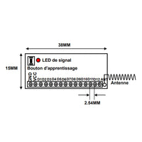 Module de Récepteur RF Superhétérodyne 12 Canaux Avec Décodeur Haute Niveau Sortie (Modèle 0020245)