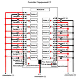 Récepteur de Télécommande Radio 15 Voies 12V 24V CC avec 5 Modes de Fonctionnement (Modèle 0020082)