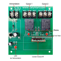 Récepteur Sans Fil Étanche avec 2 Sortie de Contact Sec NO NF (Modèle 0020199)