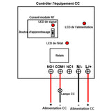 Récepteur Sans Fil RF Sortie Relais 1 Voie avec Fonction Étanche (Modèle 0020197)