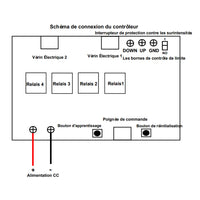 Un contrôle deux kit de contrôle synchrone de actionneur linéaire électrique industriel 6000N 1300 lbs 12V 24V (Modèle 0043051)