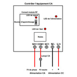 Interrupteur Emetteur Recepteur Sans Fil Contrôlé par Dclencheur de Tension CC (Modèle 0020528)