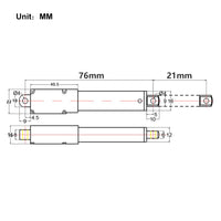 Verin Electrique Compact - 21MM Course pour les Espaces Restreints