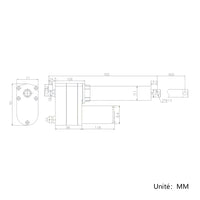 Vérin Électrique à Potentiomètre avec Retour de Position 450MM 8000N