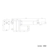 Vérin Électrique à Potentiomètre avec Retour de Position 700MM 8000N