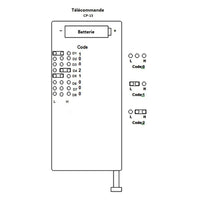 Télécommande Sans Fil Portable 15 Boutons 500M 433.92 Mhz (Modèle 0021016)