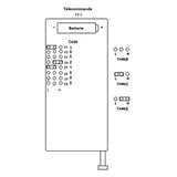 Télécommande Sans Fil 433Mhz 500 Mètres 2 Boutons (Modèle 0021017)