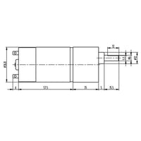 Moteur CC à Boîte de Vitesses à Couple Élevé 37 mm 12 V Type 550 (modèle 0041001)