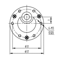 Moteur CC à Boîte de Vitesses à Couple Élevé 37 mm 12 V Type 550 (modèle 0041001)