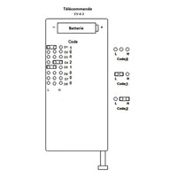 Télécommande Sans Fil Pour Moteur Électrique 433Mhz 500M 6 Boutons (Modèle 0021052)