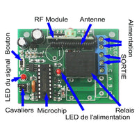 Kit de Commande Sans Fil Longue Distance Un-Contrôle-Douze 2000M avec Sortie de Puissance Directe (Modèle 0020345)