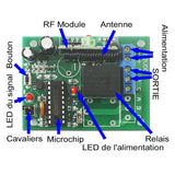 Kit de Commande Sans Fil Longue Distance Un-Contrôle-Douze 2000M avec Sortie de Puissance Directe (Modèle 0020345)