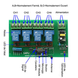 Récepteur Radio pour Interrupteur Bipolaire Bidirectionnel (DPDT) de Alimentation CA avec Télécommande Sans Fil Fuction (Modèle 0020565)