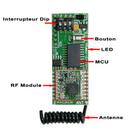 Module Récepteur Bidirectionnel 4 Canaux Longue Portée 5 kilomètres pour Interrupteur Sans Fil(Modèle 0020241)