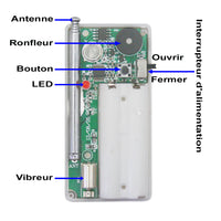 100M Mini Récepteur Sans Fil Ronfleur/Bip & Vibreur Avec Trois Modes (Modèle 0020119)