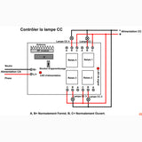 Récepteur à Distance Sans Fil à Relais Sec CA 110V 220V à 4 Voies avec Contact Sec Normalement Ouvert/Normalement Fermé (Modèle 0020403)