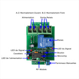 Alimentation CC 1 Voie Récepteur à Distance Sans Fil RF Haute Puissance 30A avec Sortie à Contact Sec (Modèle 0020302)