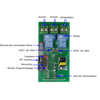 Interrupteur Sans Fil Étanche Avec 2 Canaux 220V 30A Entrée Sortie (Modèle 0020048)