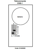 Télécommande Étanche Sans Fil Miniature 433Mhz 50M Single Bouton (Modèle 0021092)