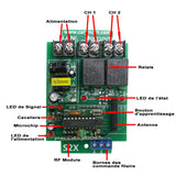 Commutateur de Télécommande Sans Fil 220V CA pour Émetteur et Récepteur à Une Contrôler Quatre (Modèle 0020729)
