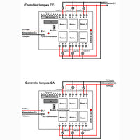 Interrupteur de télécommande radio 500M CA 110V 220V 6 voies avec antenne externe (Modèle 0020452)