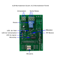 2000M Etanche kit Emetteur-Récepteur sans fil Haute puissance 30A et Fonction Temporisé 0s~99h CC 12V/24V/9V/6V (Modèle 0020653)