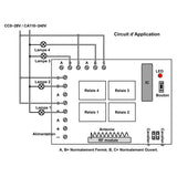 Récepteur avec 4 Sorties de Relais à Contacts Secs Télécommande de Plusieurs Appareils Électroniques (Modèle 0020247)